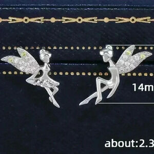💎Dainty White CZ Sweet Wing Fairies Stud Earrings for Women, GPMB1441
